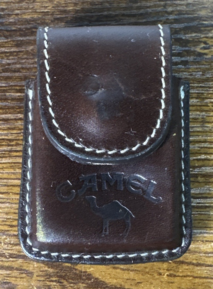 Vintage Brown Leather CAMEL Lighter Belt Holder/Case for Zippo lighter Vintage Brown Leather CAMEL Lighter Belt Holder/Case for Zippo lighter
