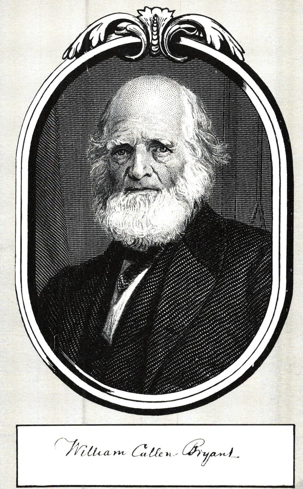 William Cullen Bryant, Poet, Vintage Postcard William Cullen Bryant, Poet, Vintage Postcard