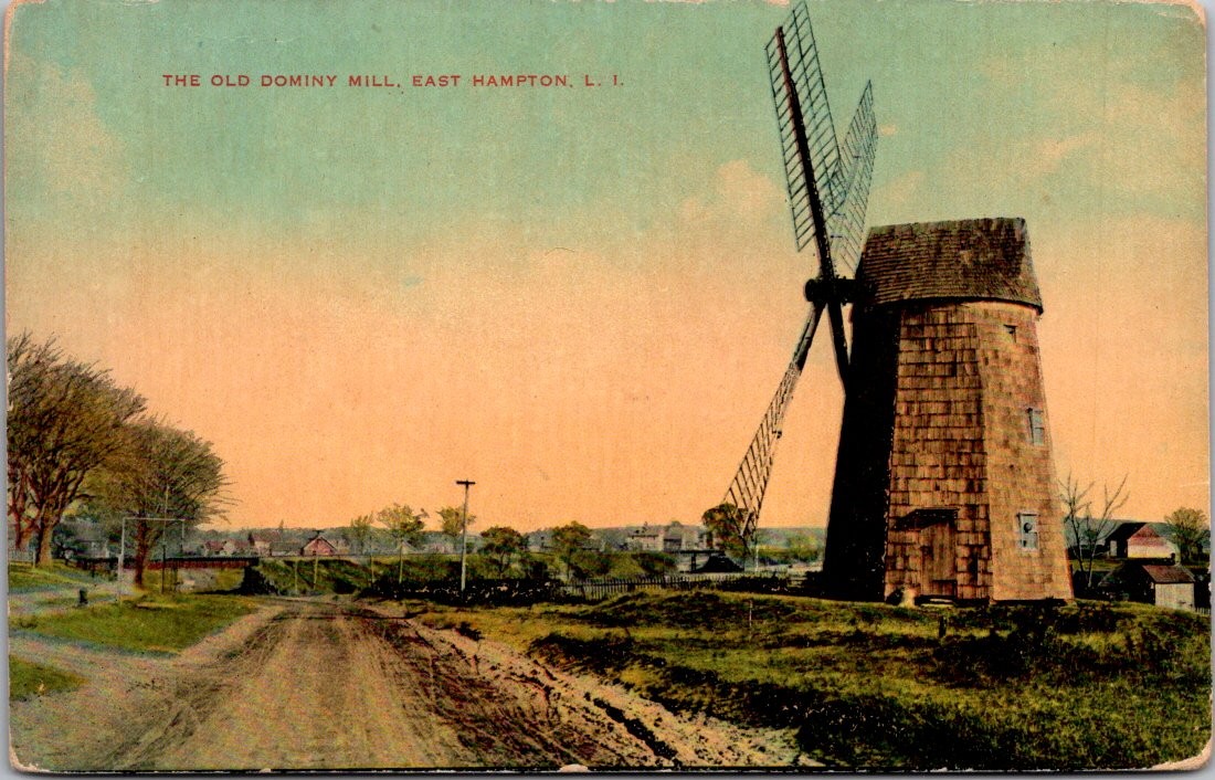 East Hampton Long Island Old Dominy Mill Windmill Felix Dominy & Son NY Postcard East Hampton Long Island Old Dominy Mill Windmill Felix Dominy & Son NY Postcard