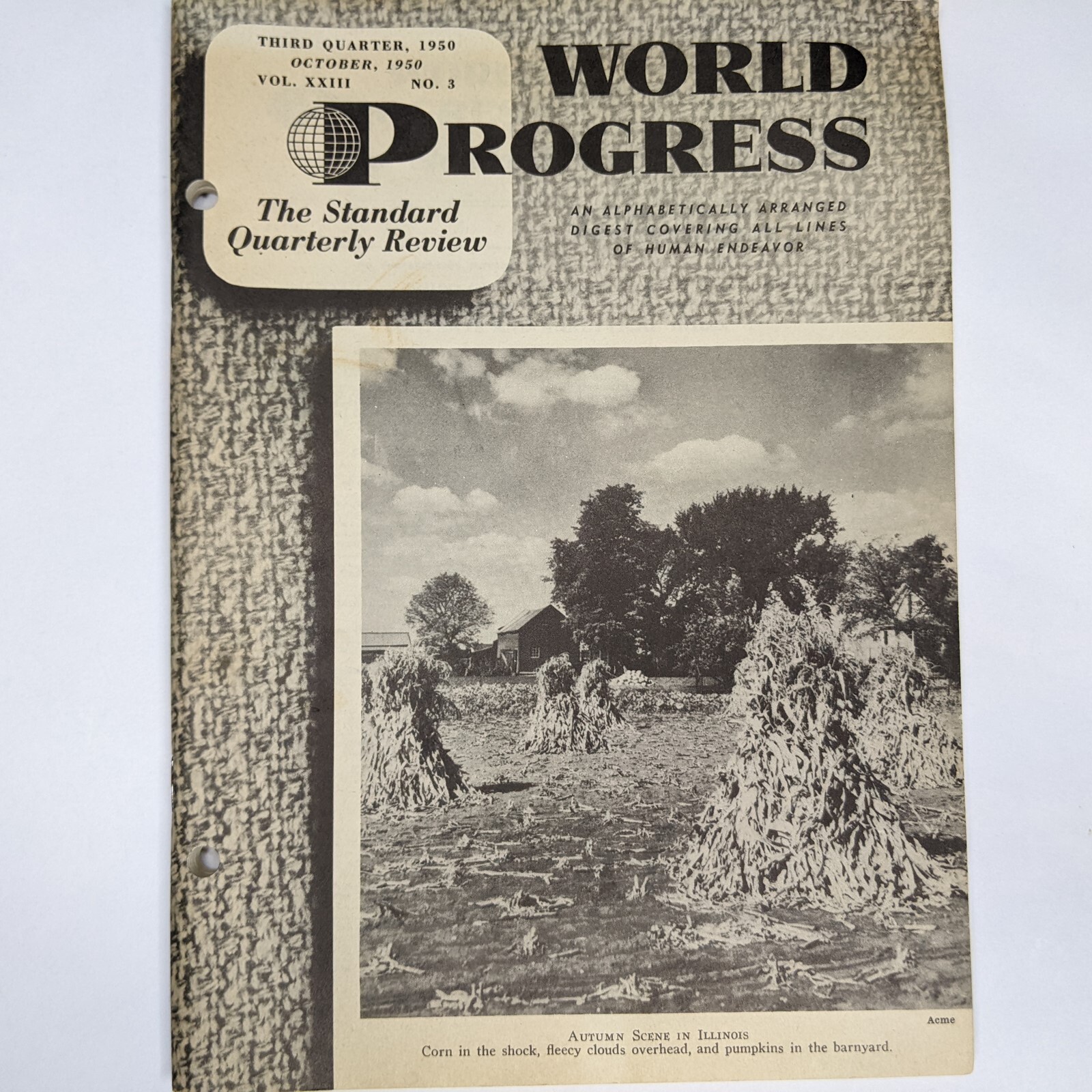 OCT 1950 World Progress Magazine Booklet Post-WWII Civilization News Humanity 8C