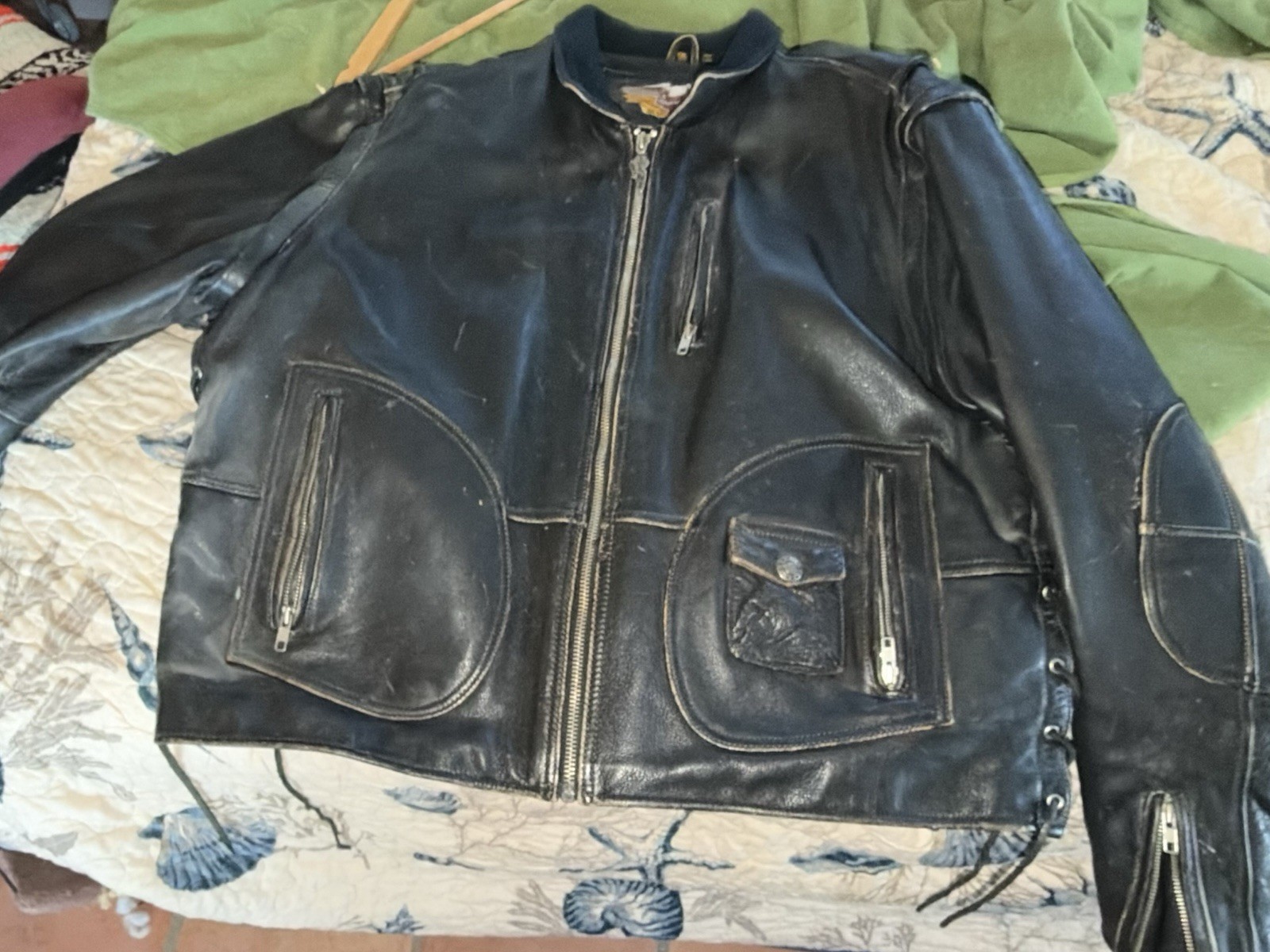 VINTAGE HARLEY DAVIDSON MEN’S VINTAGE LEATHER MOTORCYCLE JACKET XXL VINTAGE HARLEY DAVIDSON MEN’S VINTAGE LEATHER MOTORCYCLE JACKET XXL