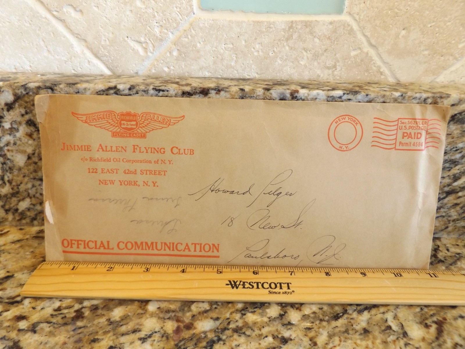 1930\'s JIMMIE ALLEN FLYING CLUB RICHFIELD GASOLINE AIRPLANE FLIGHT CHART +++ 1930\'s JIMMIE ALLEN FLYING CLUB RICHFIELD GASOLINE AIRPLANE FLIGHT CHART +++