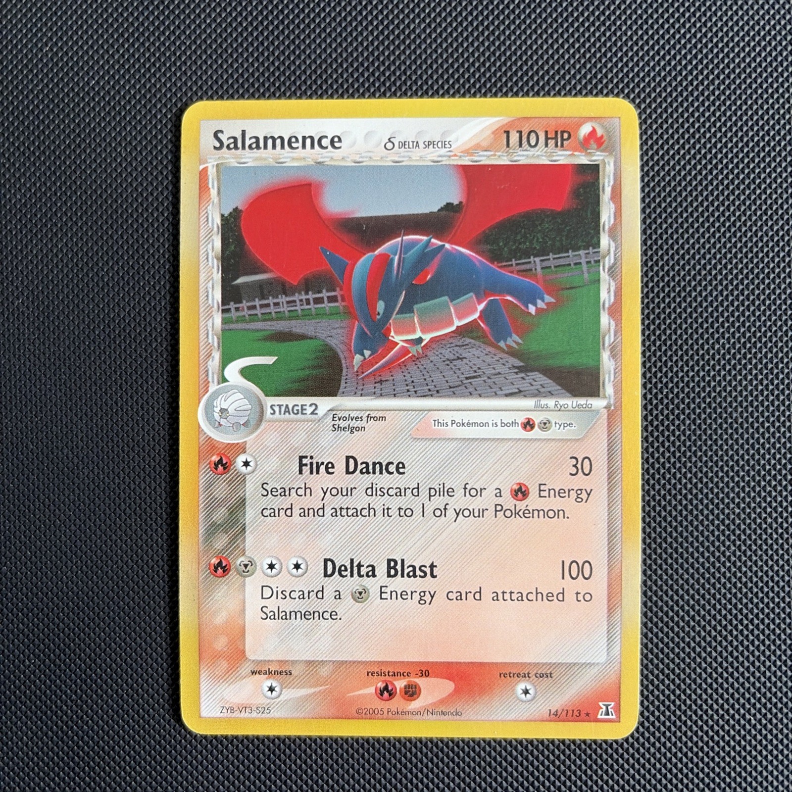 Pokémon Salamence Delta Species 14/113 EX Delta Species Holo Rare English LP/MP