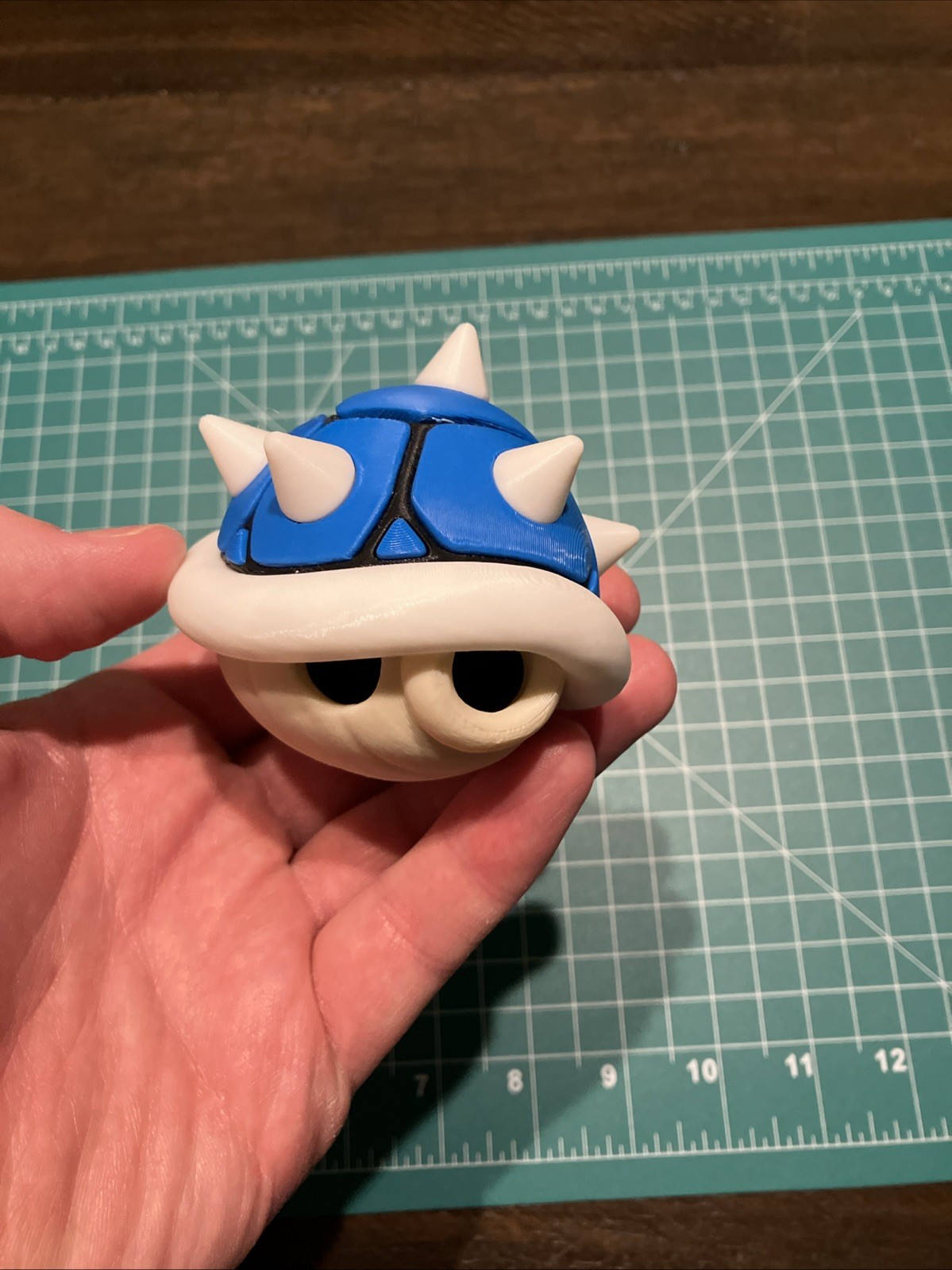 3D Printed Mario Kart Blue Shell Nintendo Model Display Fan Art 3D Printed Mario Kart Blue Shell Nintendo Model Display Fan Art