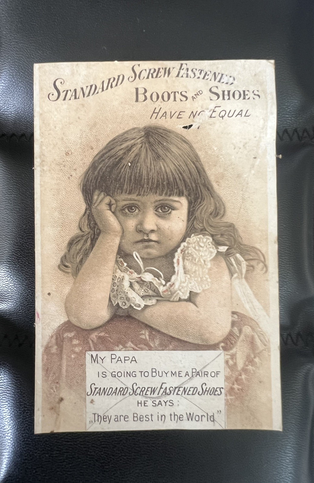 Vintage 1880s VTC Trade Card Standard Screw Fastened Boots and Shoes
