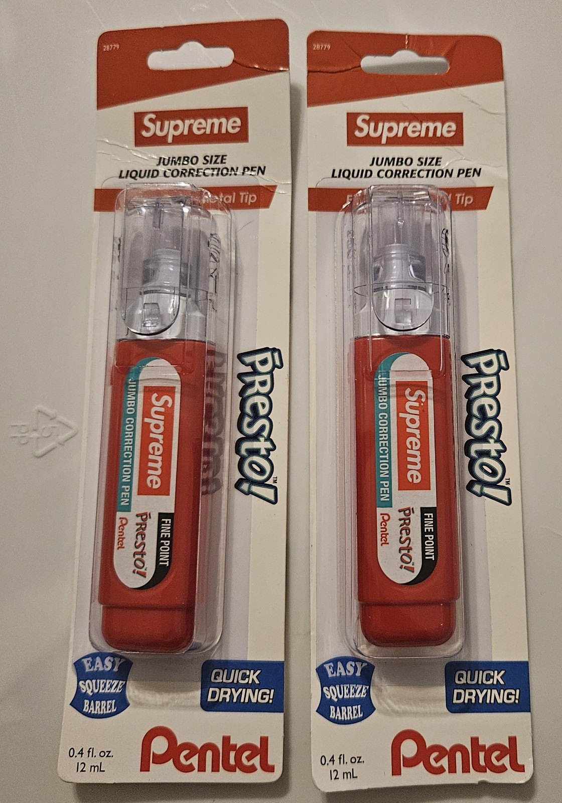 Supreme®/ Pentel™ Presto™ Correction Pen Jumbo Red (FW23) - Supreme®/ Pentel™ Presto™ Correction Pen Jumbo Red (FW23) -