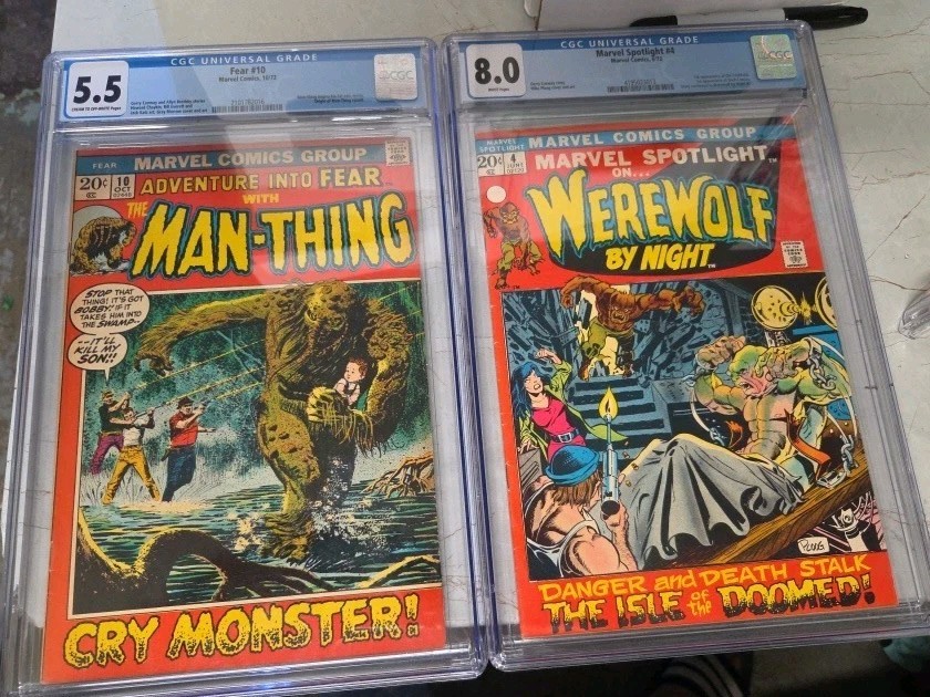 Marvel Spotlight 4 CGC 8.0 Werewolf by Night Adventures Into The Fear 10 5.5 Cgc