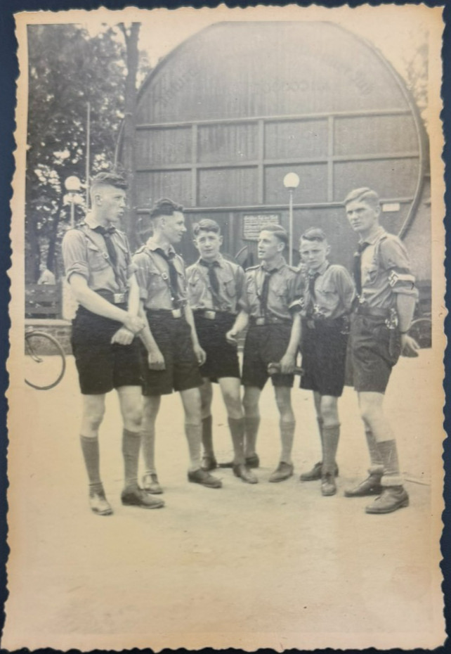 Vintage 1930s German Youth Camp Uniform Group Photo Original Antique Snapshot