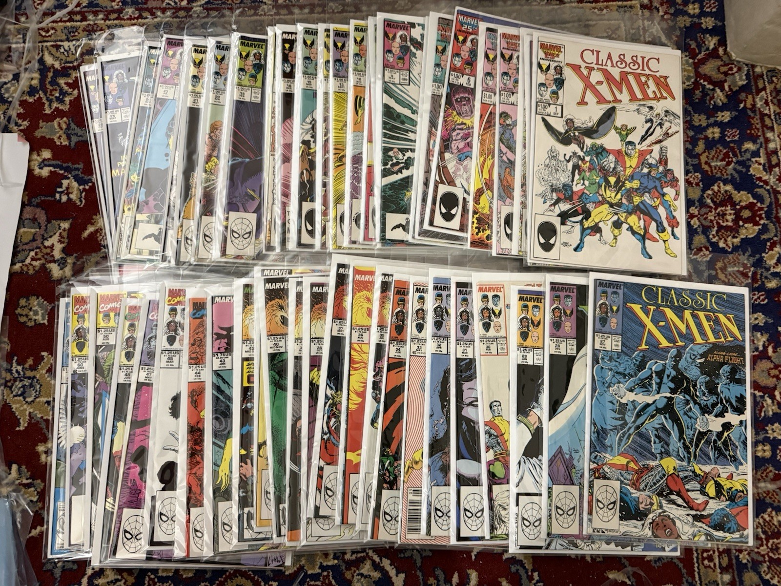 Classic X-Men Lot 50 Comics.1986 Dark Phoenix. 1-45 Full. 50 Total. NM