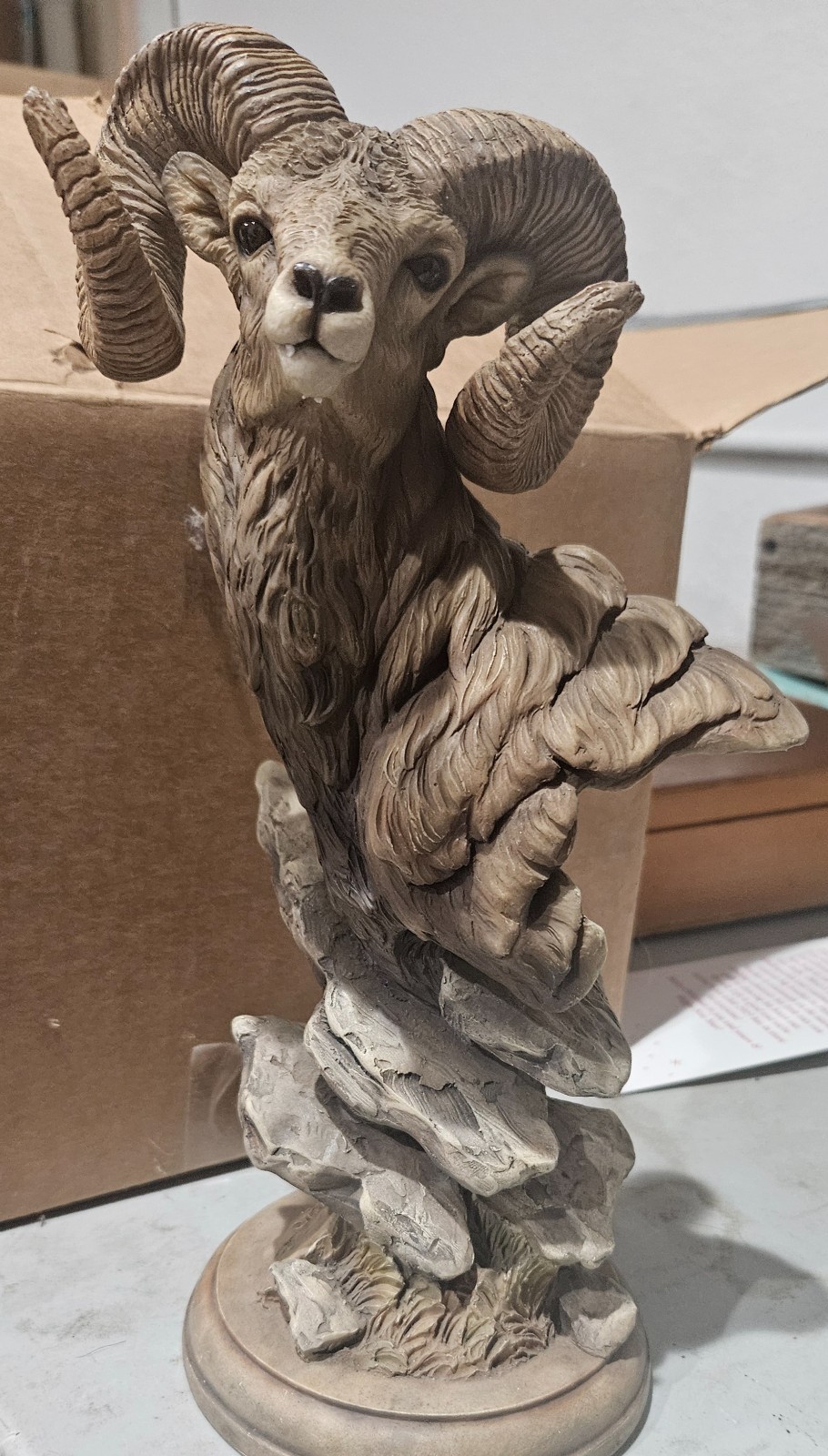 Level Headed BIGHORN SHEEP RAM sculpture by Grag Peltzer Level Headed BIGHORN SHEEP RAM sculpture by Grag Peltzer