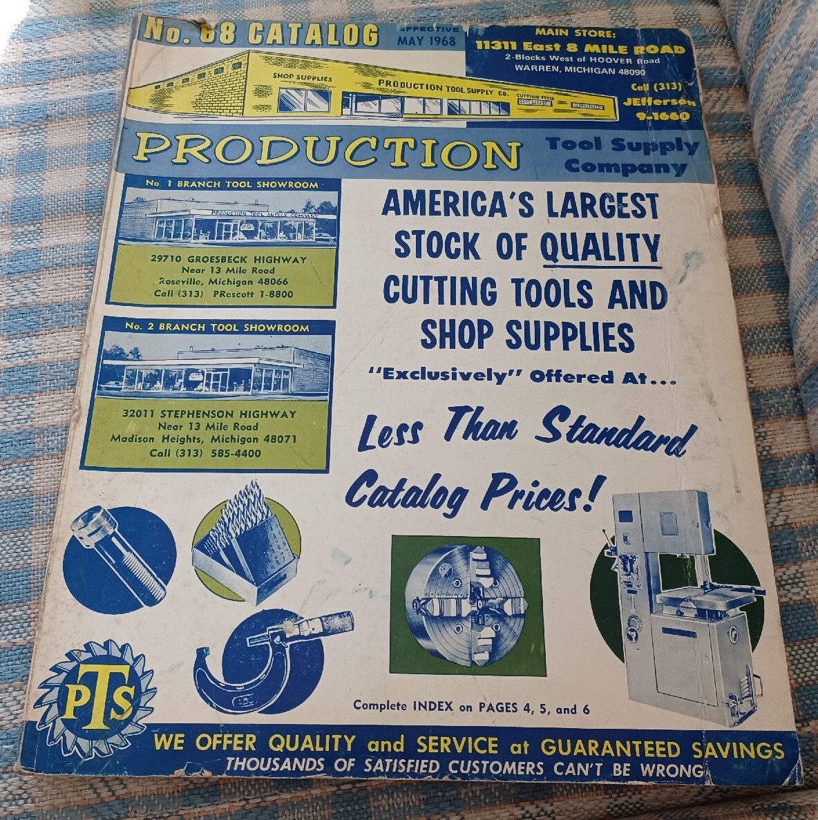 1968 Production Tool Supply Co. Catalog 275 Pages MACHINIST INDUSTRIAL EQUIPMENT 1968 Production Tool Supply Co. Catalog 275 Pages MACHINIST INDUSTRIAL EQUIPMENT