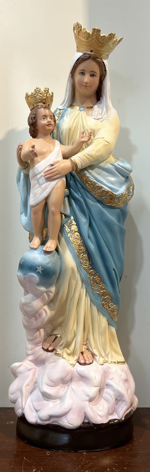 Catholic Church Our Lady Of Victory Statue 25.25” NEW GLASS EYES