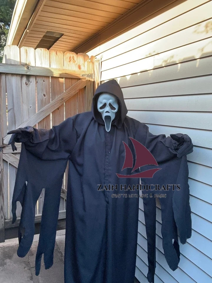 ZAIN Ghost Face Robe Prop Movie Scream Non-Sparkle Accurate Halloween Costume