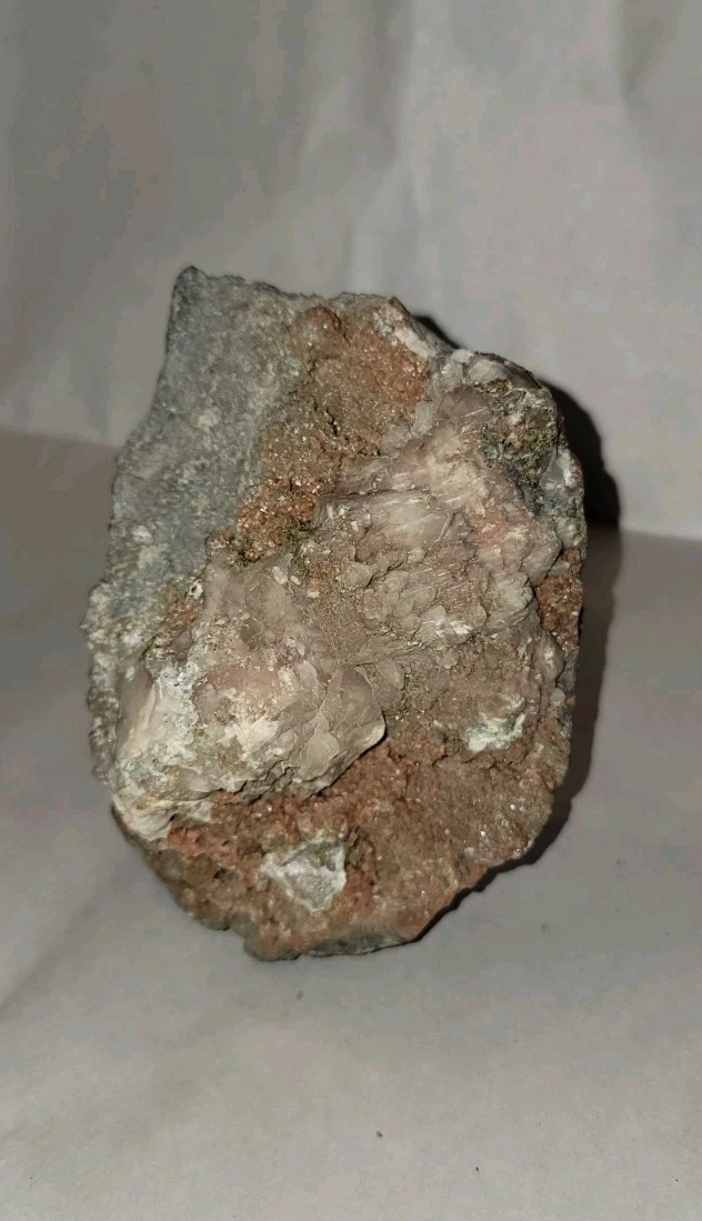 Datolite And Calcite Crystals on Rich Copper Ore Matrix -Keweenaw Peninsula, Mi
