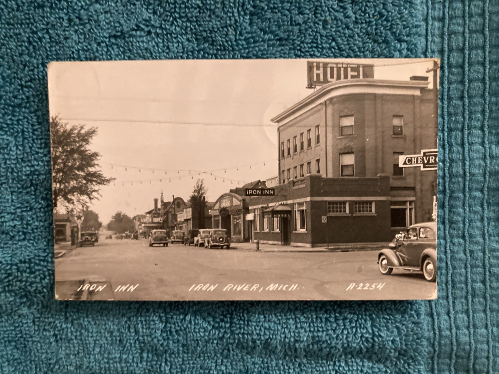 RPPC Iron River Michigan Posted 1947 to Mrs John Weatherwax Somerset Center Mi RPPC Iron River Michigan Posted 1947 to Mrs John Weatherwax Somerset Center Mi