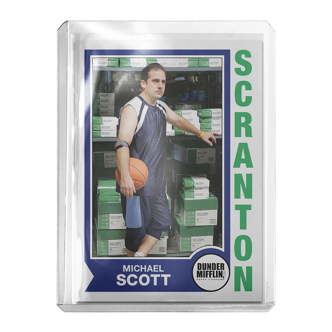 Custom The Office Michael Scott Novelty 1974 Basketball Card
