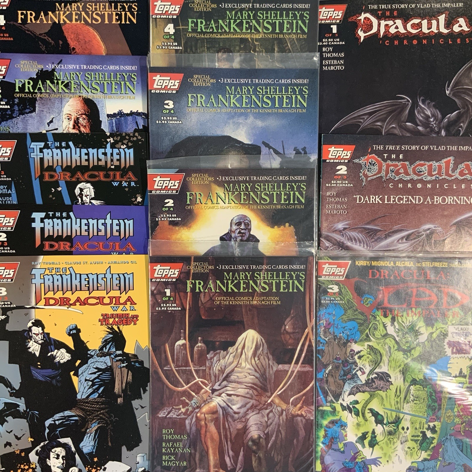 Topps Horror Comic Lot 12 Books Frankenstein Dracula War Chronicles Mignola