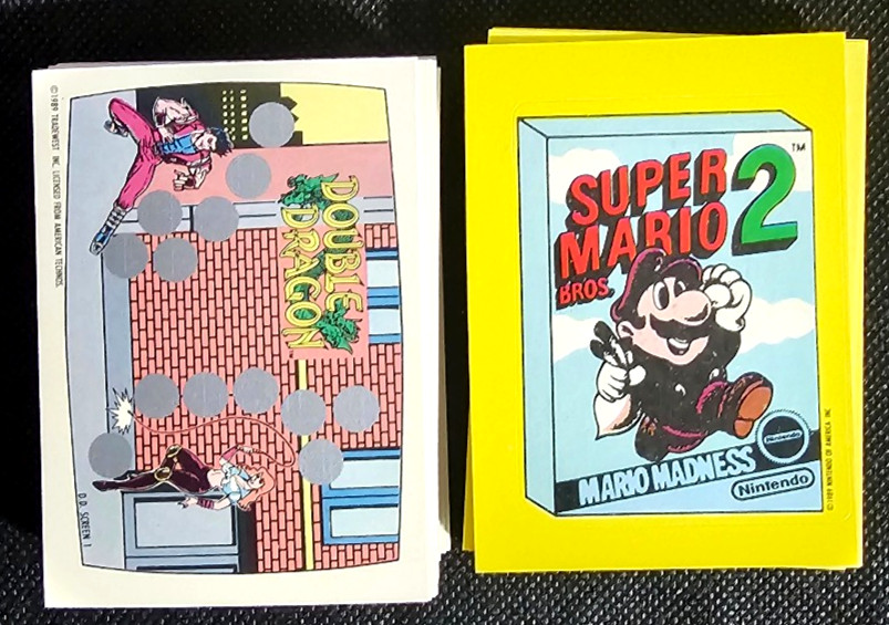 1990 TOPPS NINTENDO GAME PACKS COMPLETE SET 33 STICKERS/60 SCRATCH OFF