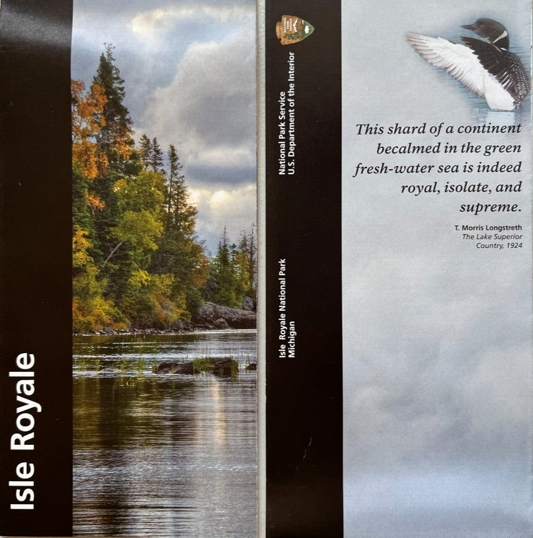 2026 ISLE ROYALE NP - Michigan   NATIONAL PARK SERVICE UNIGRID BROCHURE/MAP  New