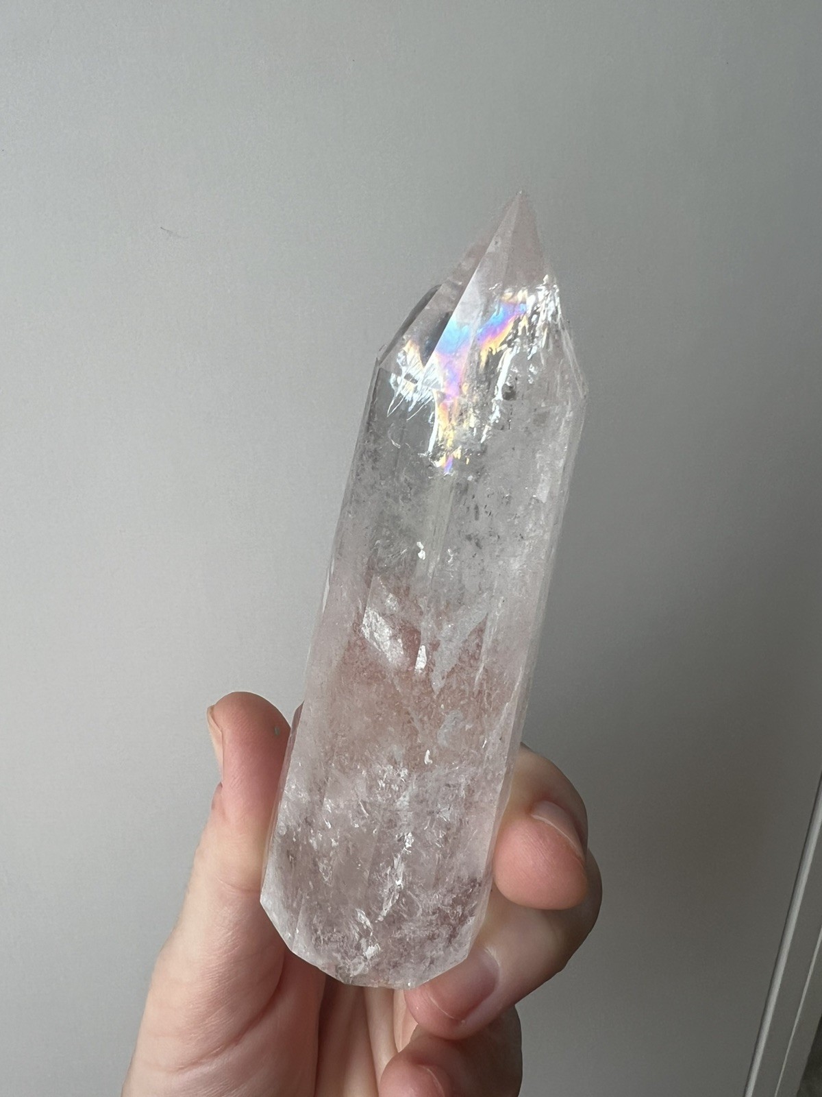 177g - 12-Facet Vogel Cut | Lemurian Quartz | 🌈Rainbow Inclusion | Tocantins 177g - 12-Facet Vogel Cut | Lemurian Quartz | 🌈Rainbow Inclusion | Tocantins