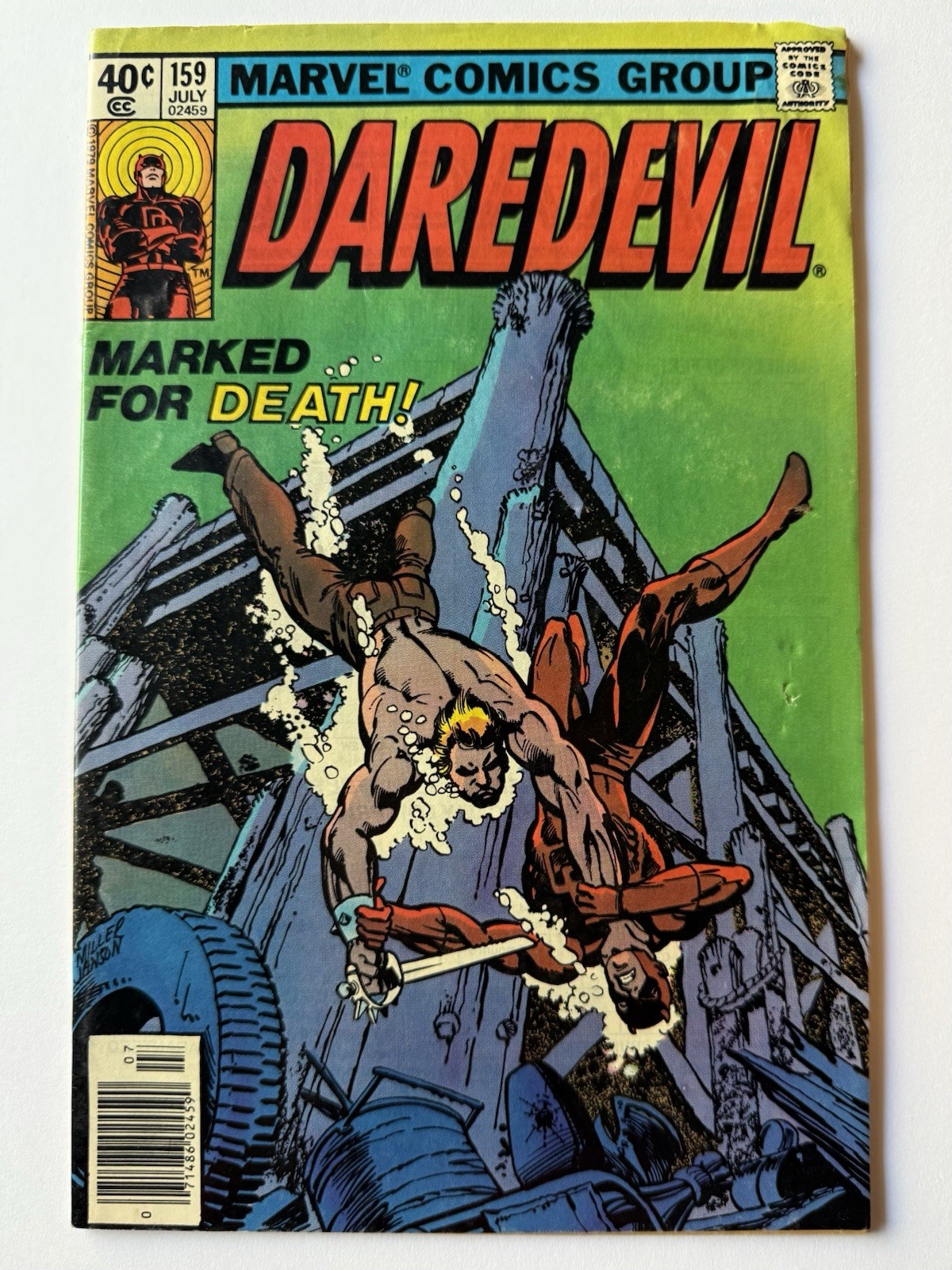 Daredevil 1979 #159 Classic Cover Art By Frank Miller Newsstand Edition Marvel Daredevil 1979 #159 Classic Cover Art By Frank Miller Newsstand Edition Marvel