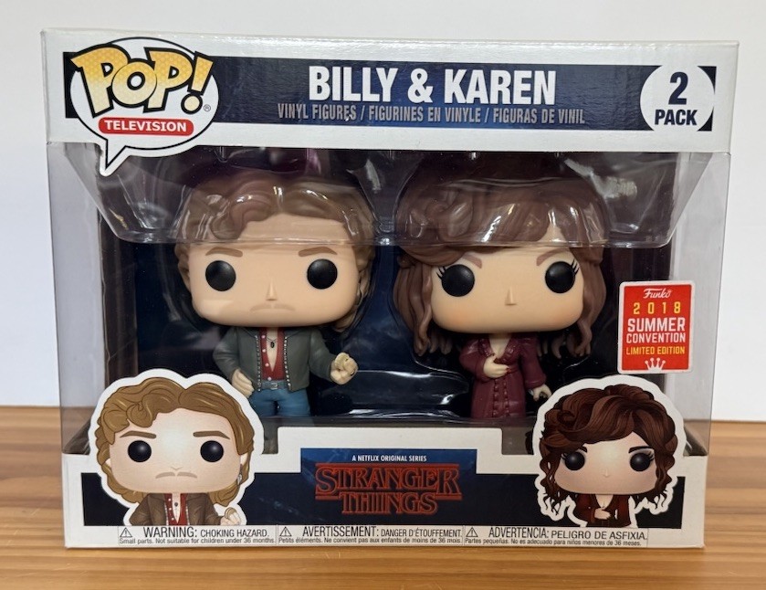 Funko Pop 2 Pack Stranger Things Billy & Karen 2018 Summer Convention Exclusive
