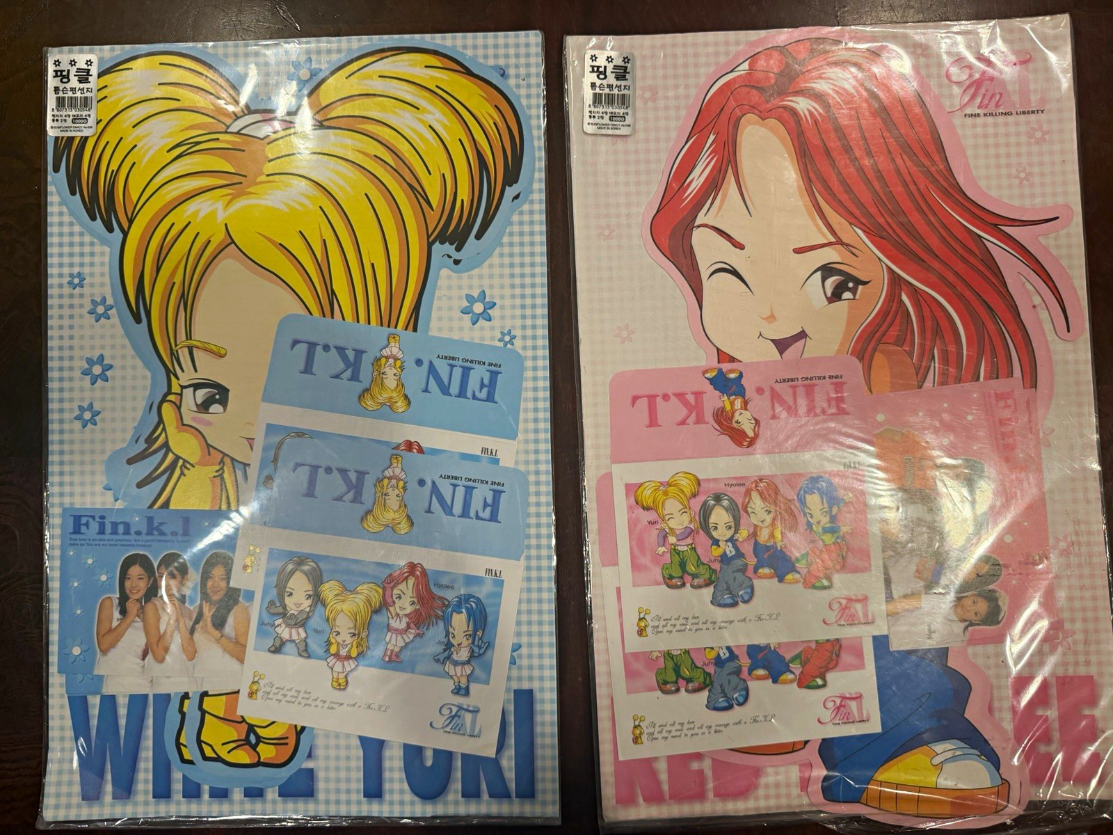 Vintage Fin.K.L 1999 K-Pop Chibi Sticker Pack Folder Set Rare Y2K Korean Merch Vintage Fin.K.L 1999 K-Pop Chibi Sticker Pack Folder Set Rare Y2K Korean Merch