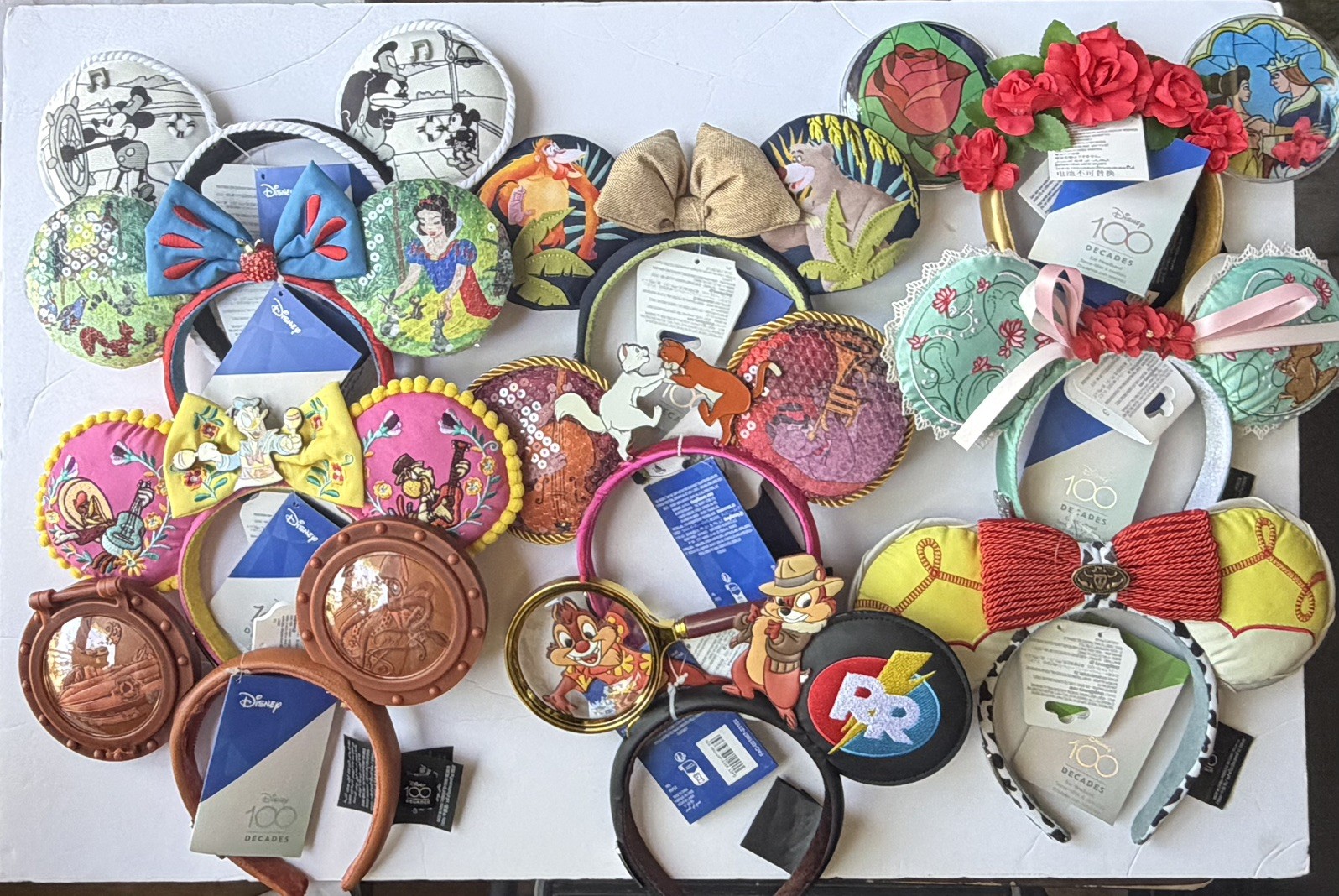 Disney 100 Decades Collection Complete Set 10 Minnie Ears 1920-2010 NWT Rare Disney 100 Decades Collection Complete Set 10 Minnie Ears 1920-2010 NWT Rare