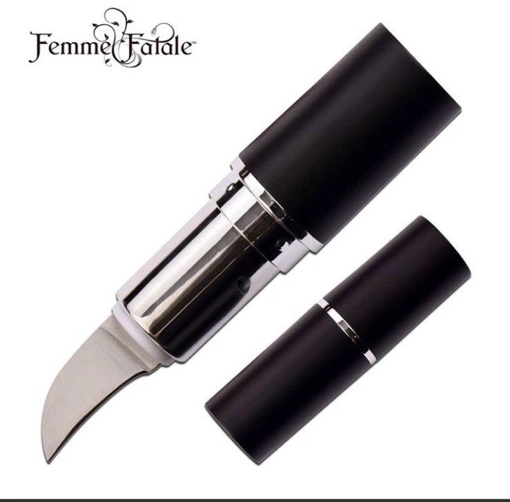 2.75” Ladies Black Handbag pocket Knife  1” Hawkbill blade NEW in Box