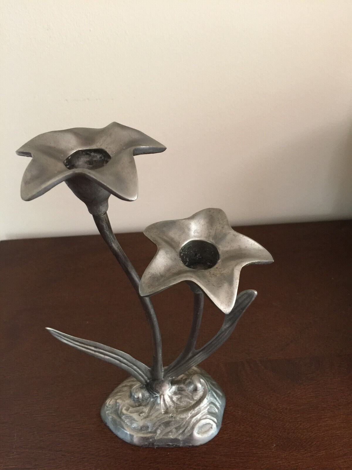 Vintage Silverplate flowering branches CandleStick Candleholders 9\