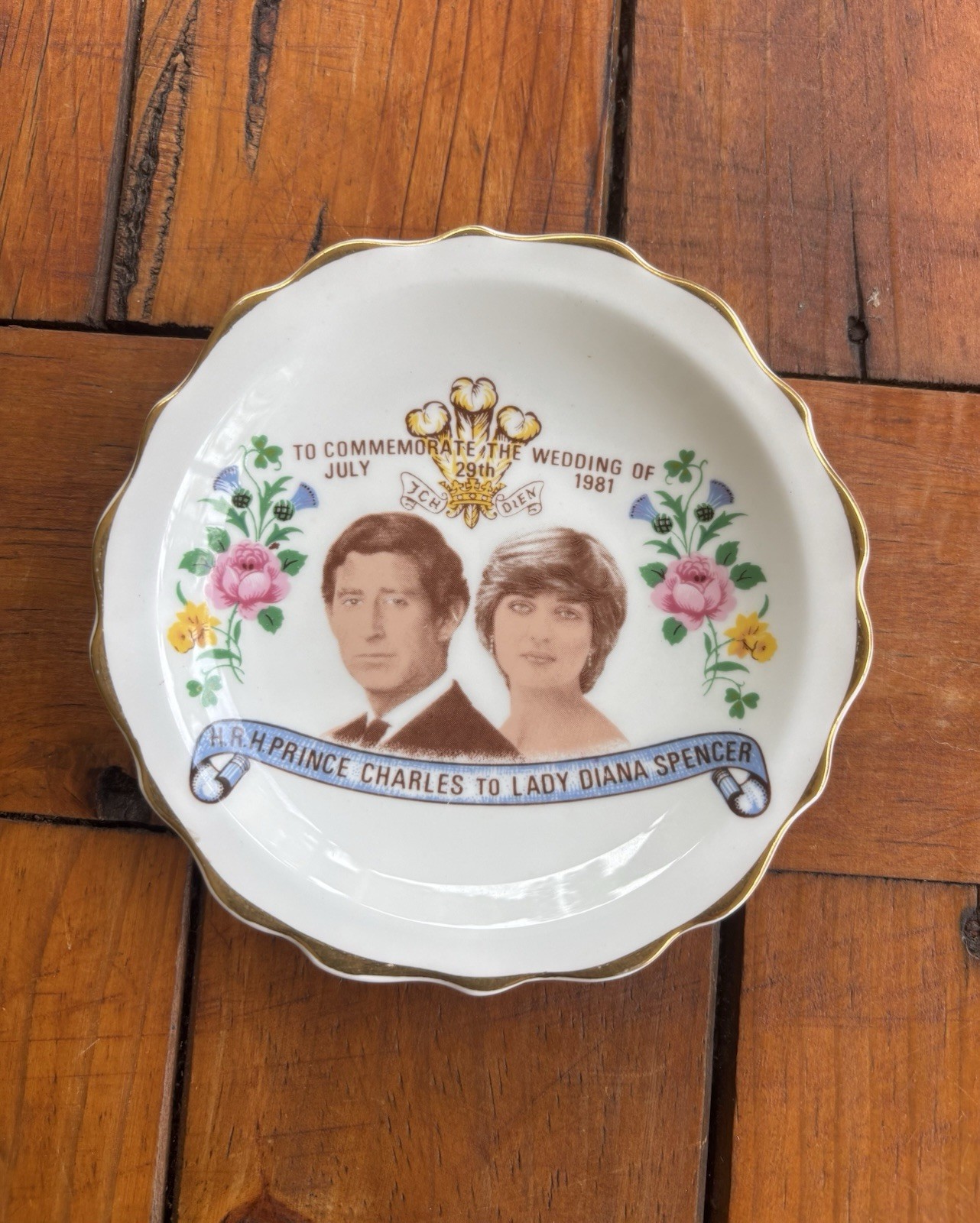 Prince Charles & Lady Diana Commemorative Dish, Trinket Tray, Regency Bone China Prince Charles & Lady Diana Commemorative Dish, Trinket Tray, Regency Bone China
