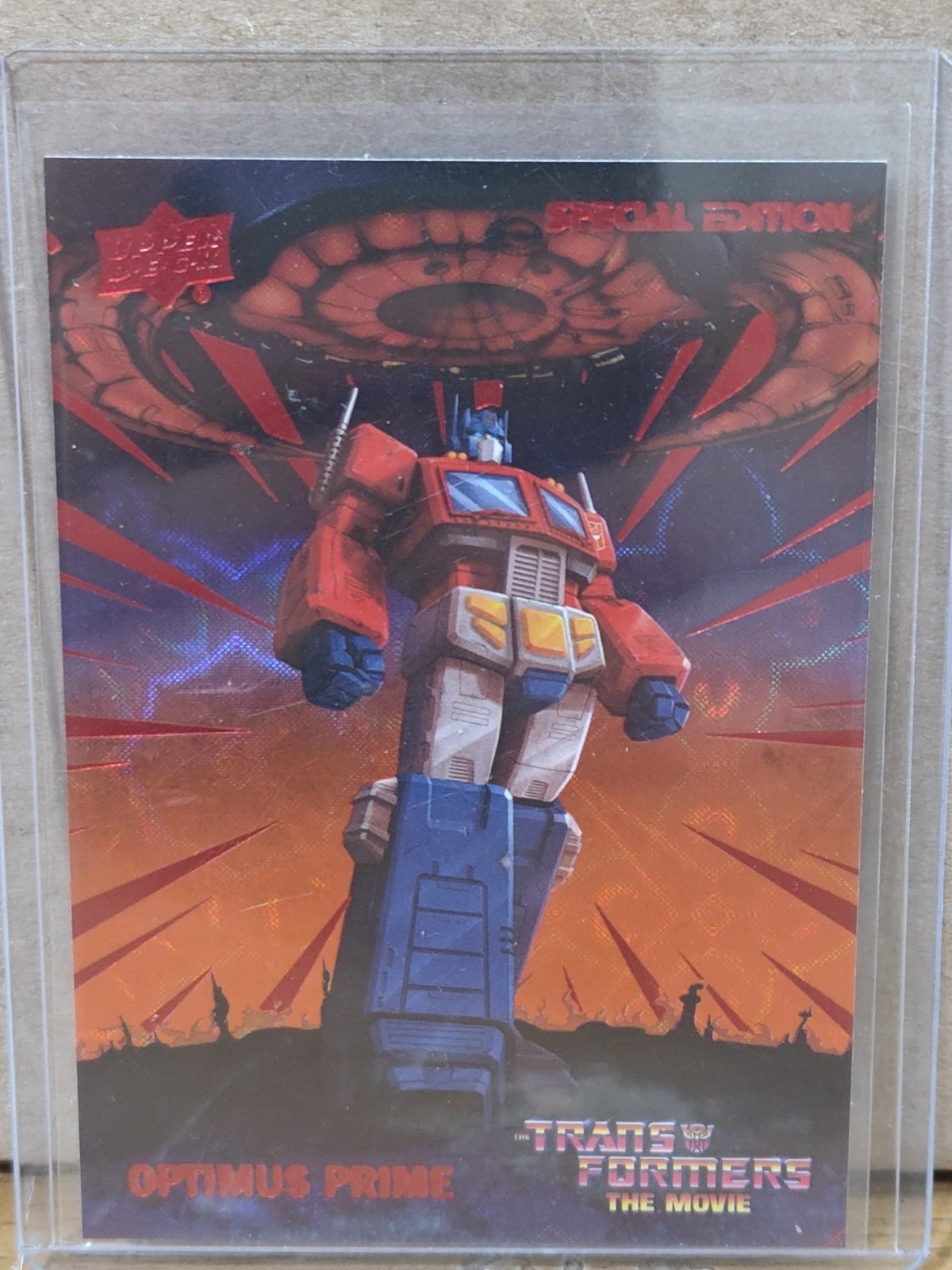 2026 Upper Deck Transformers Optimus Prime #1 Anniversary Red 1382/1986 