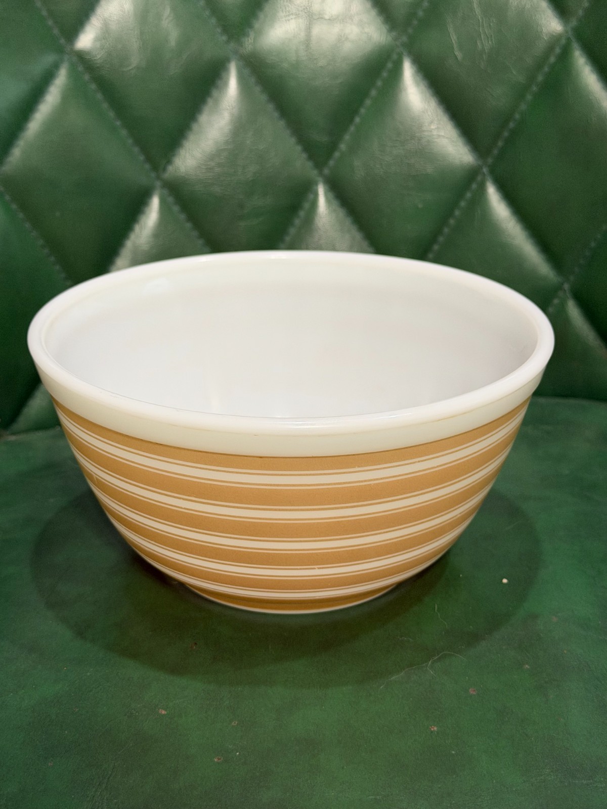 VTG Pyrex Rainbow Sandalwood stripe mixing bowl #402 Quartz 1.5 READ VTG Pyrex Rainbow Sandalwood stripe mixing bowl #402 Quartz 1.5 READ
