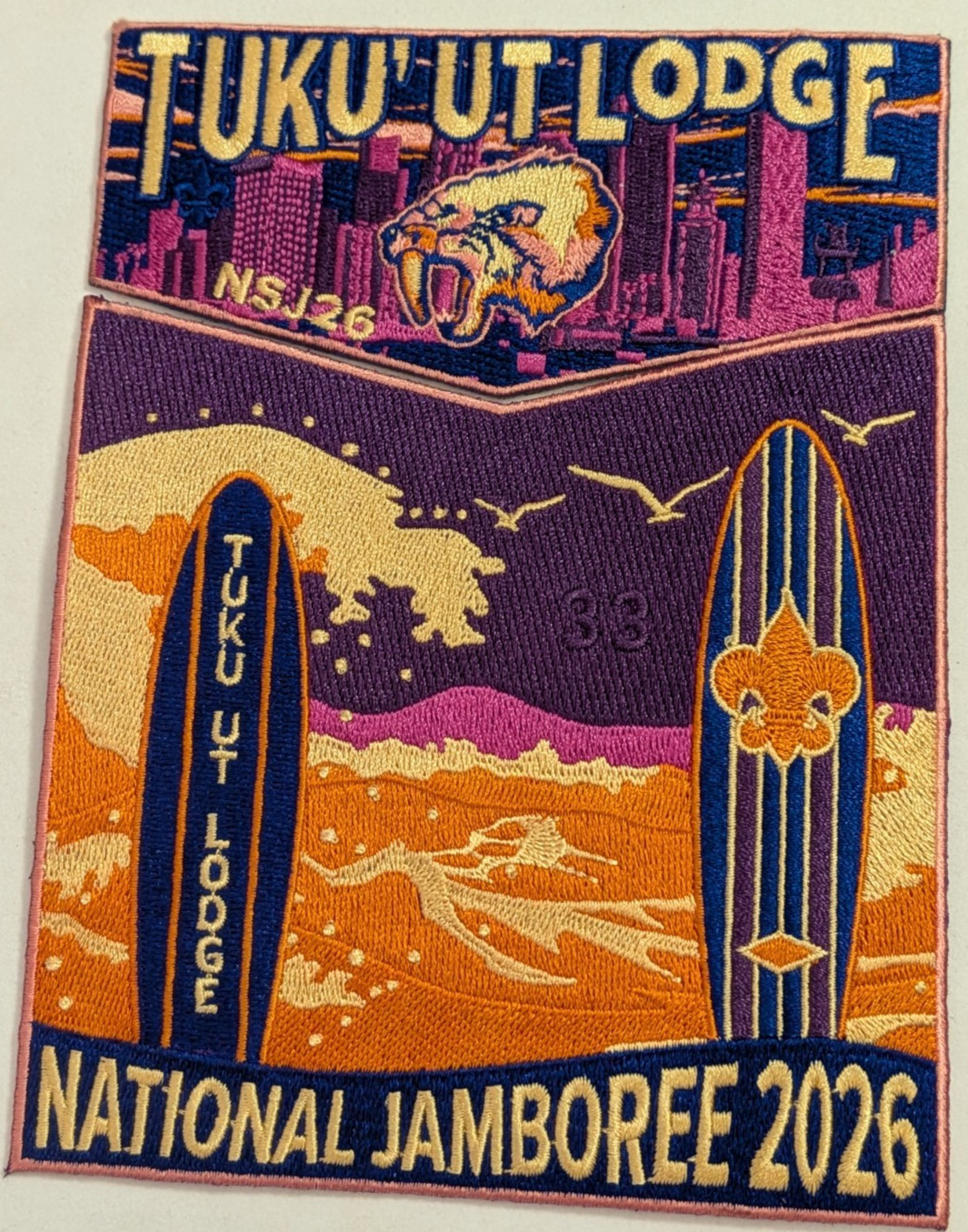 2026 National Jamboree TUKU' UT Lodge 33 2-Piece Flap Set Surfboards GLAAC Calif 2026 National Jamboree TUKU' UT Lodge 33 2-Piece Flap Set Surfboards GLAAC Calif