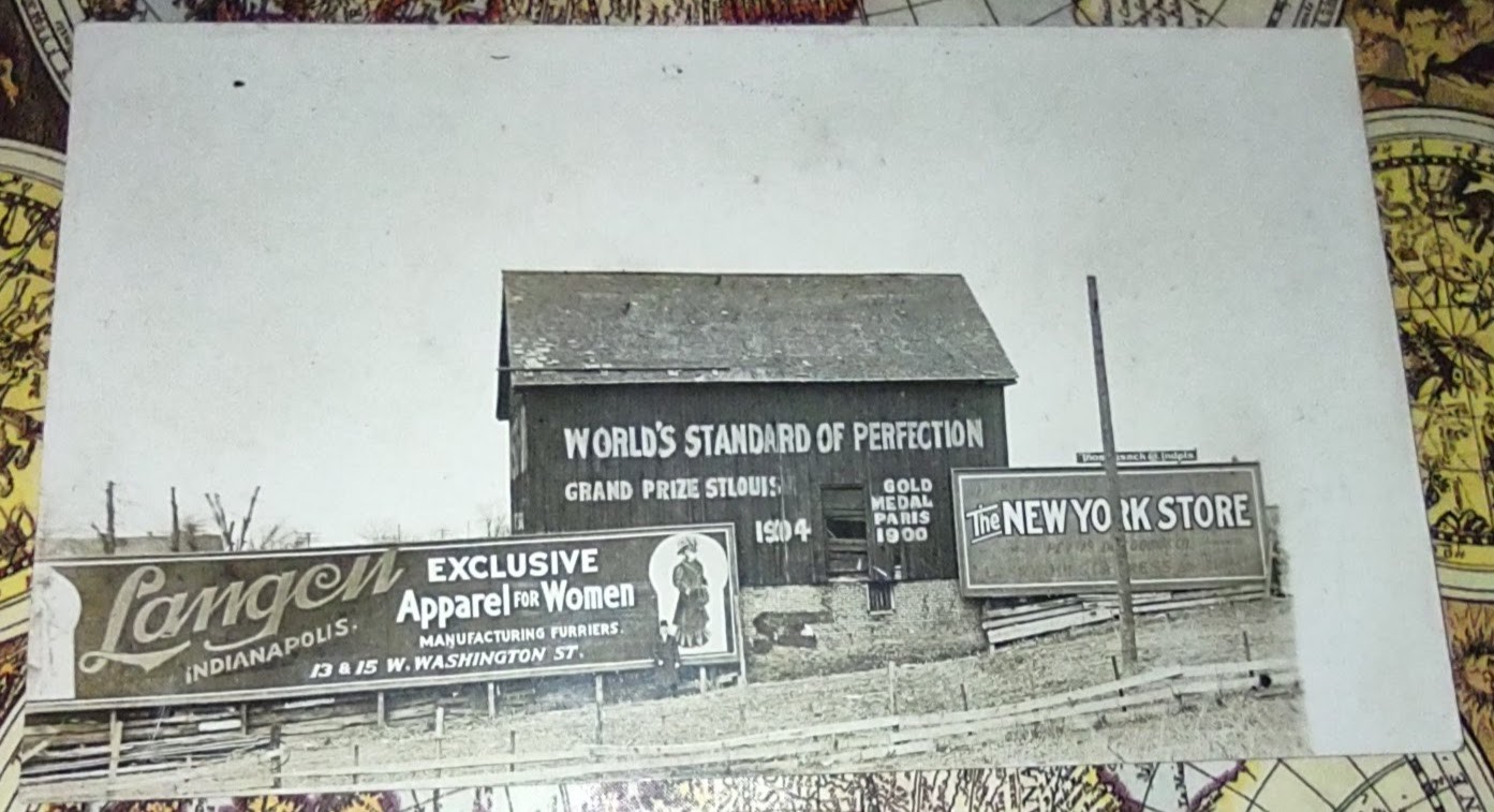 RPPC ADVERTISING CARD LANGONS FURRIERS INDIANAPOLIS MN. NEW YORK STORE FUR COATS RPPC ADVERTISING CARD LANGONS FURRIERS INDIANAPOLIS MN. NEW YORK STORE FUR COATS