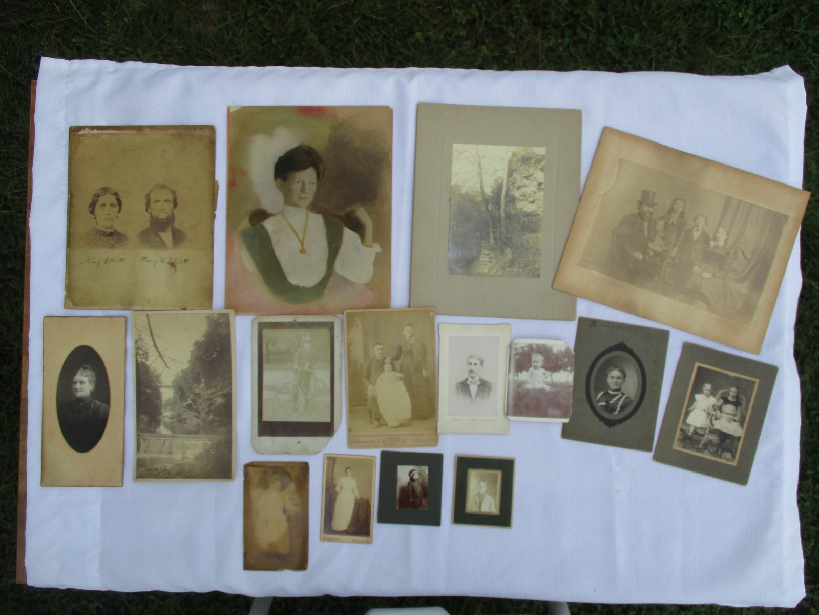 Antique Lot of 16 Cabinets, CDV and Other Photos some ID'd