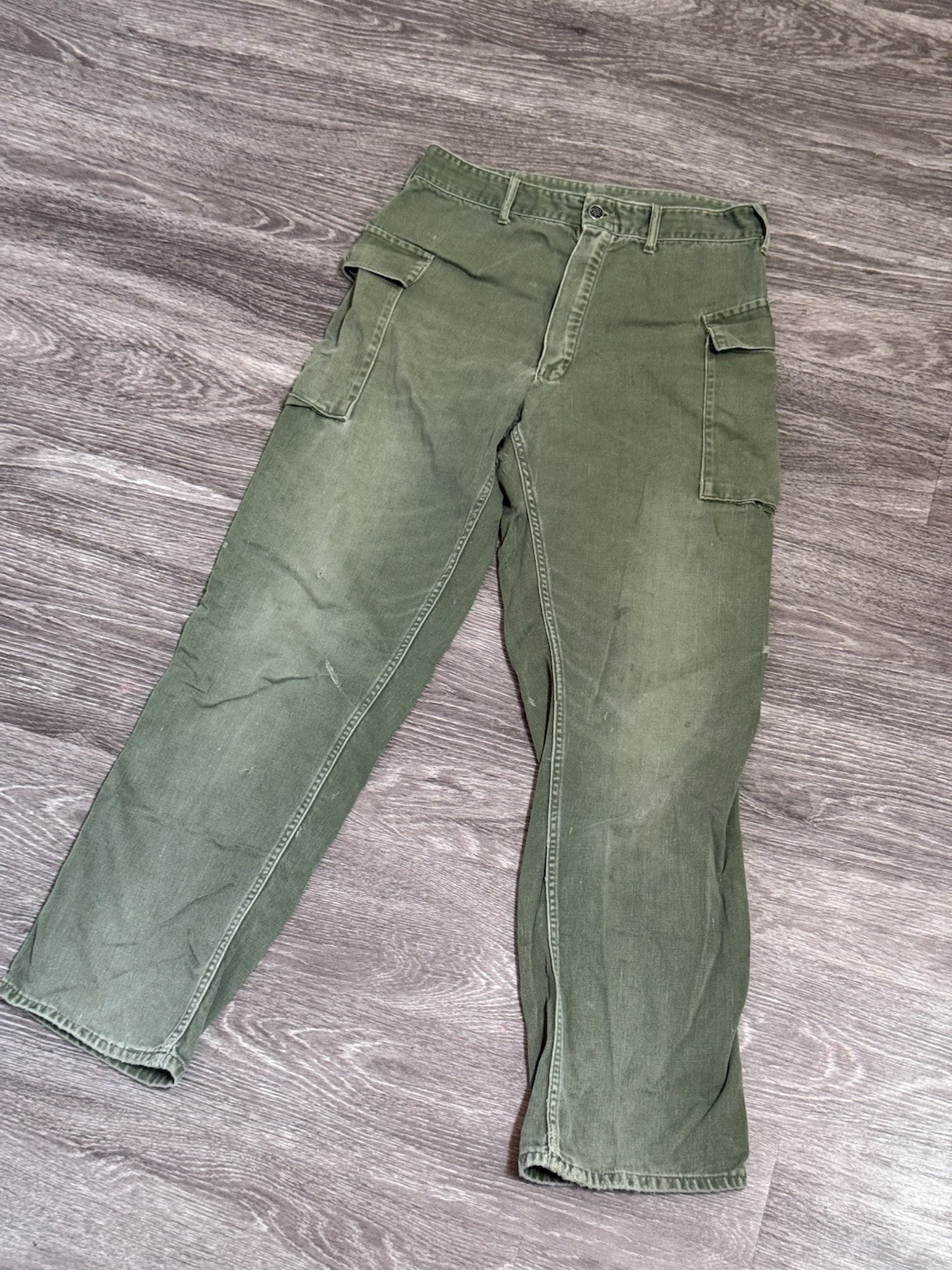 Vintage 13 Star Button Military Pants PreVietnam 40s 50s As Is 32x30 Og 107 Vintage 13 Star Button Military Pants PreVietnam 40s 50s As Is 32x30 Og 107