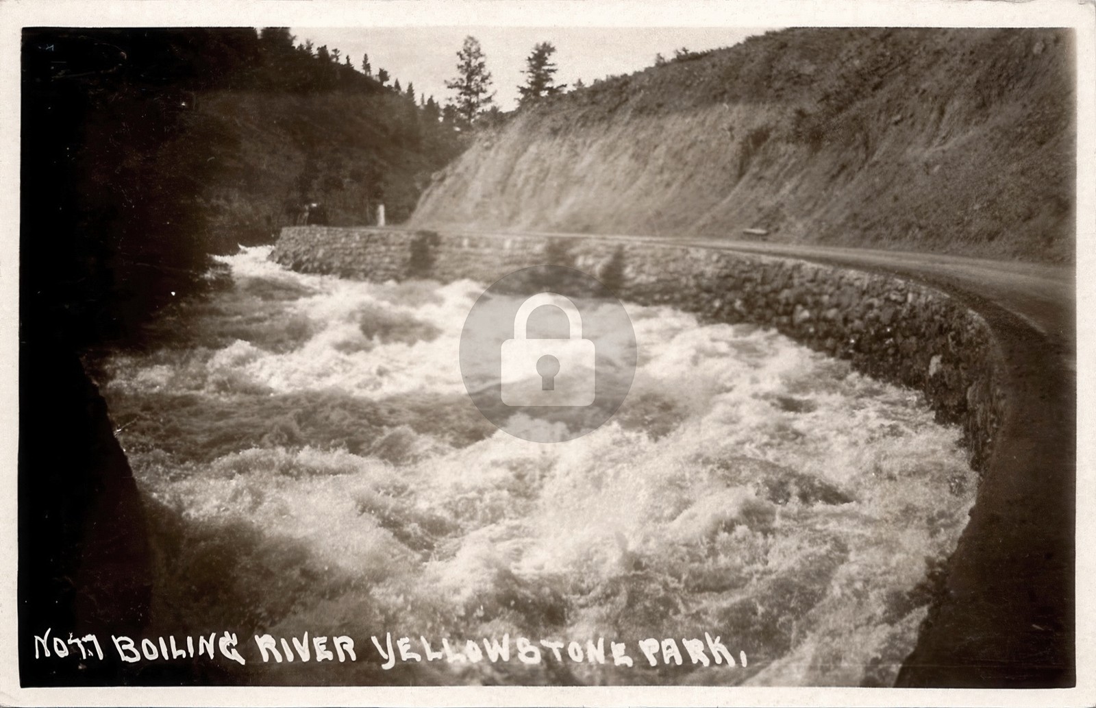 c1930s Boiling River Yellowstone Park Wyoming Wesley Andrews RPPC Postcard COPY