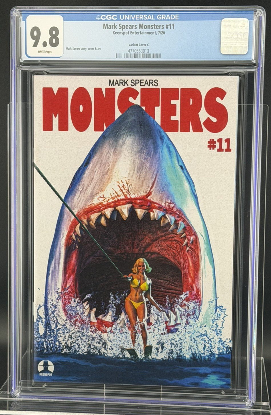 MARK SPEARS MONSTERS #11 - CGC 9.8 - SHARK JAWS VARIANT COVER C - KEENSPOT