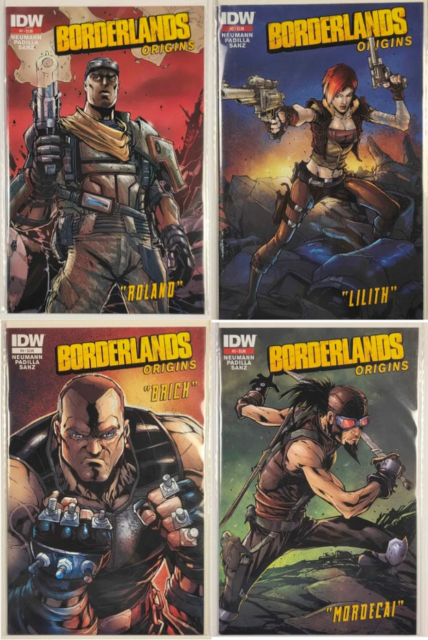 IDW Borderlands Origins Lot 1-4 (4)