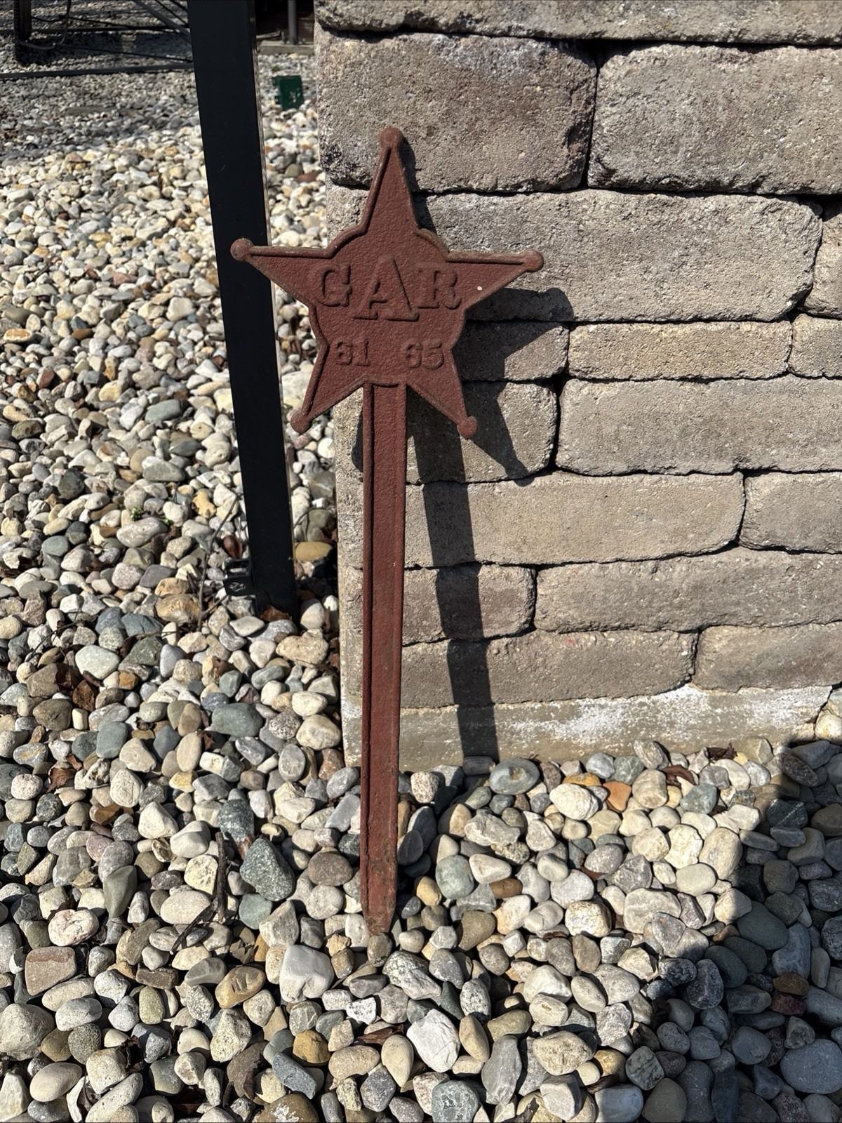 Vintage GAR Cast Iron Veteran Grave Marker