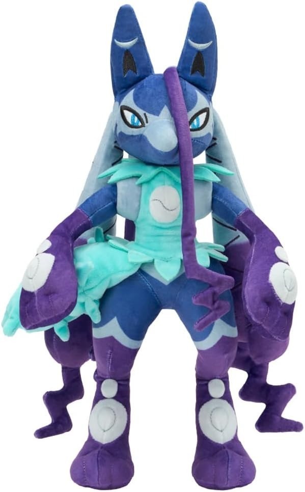 Takara Tomy Pokemon Roy's Shiny Mega Lucario Z Plush Toy W6 Takara Tomy Pokemon Roy's Shiny Mega Lucario Z Plush Toy W6