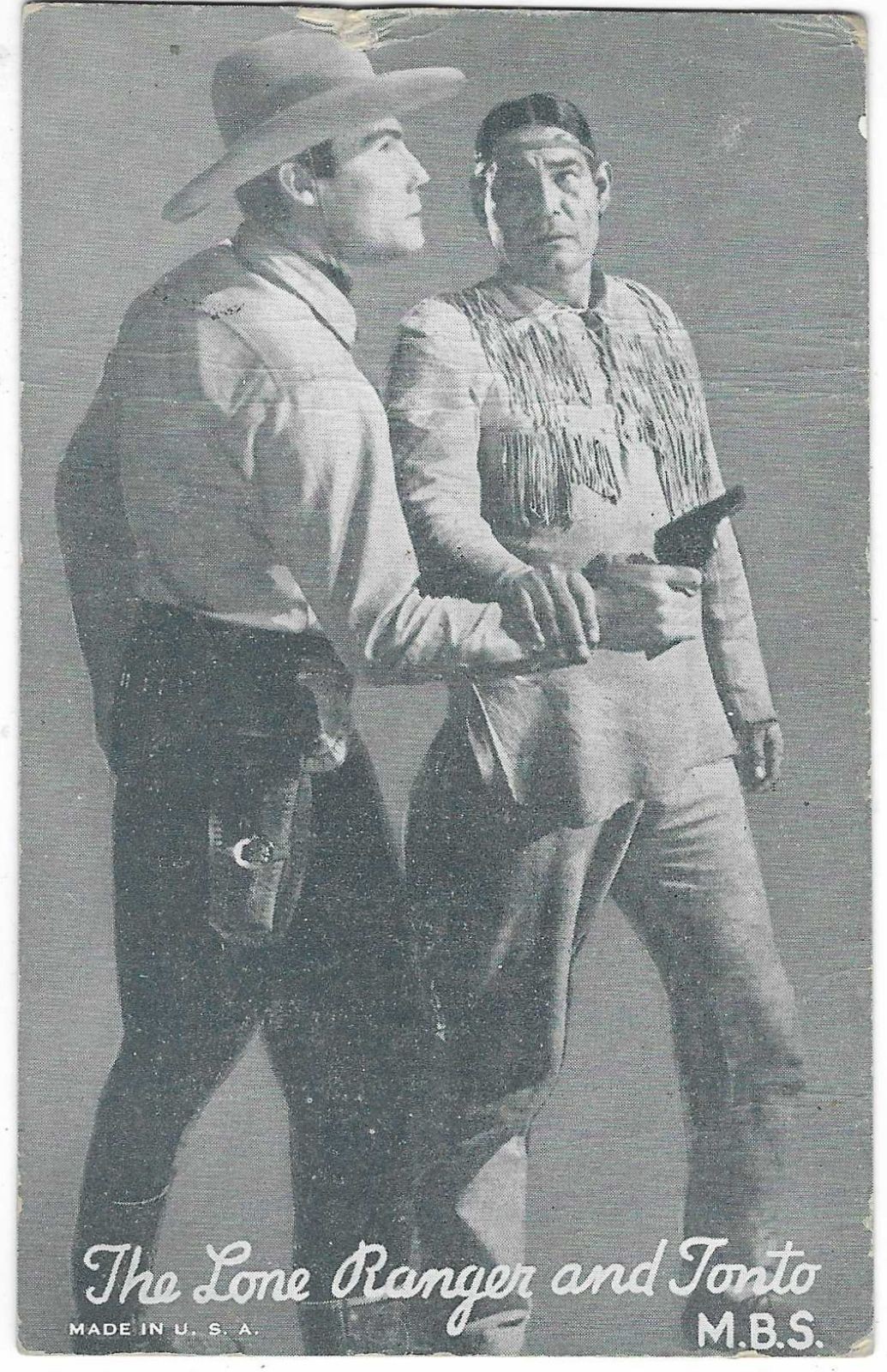 EXHIBIT ARCADE LONE RANGER CARD 1938 \ EXHIBIT ARCADE LONE RANGER CARD 1938 \