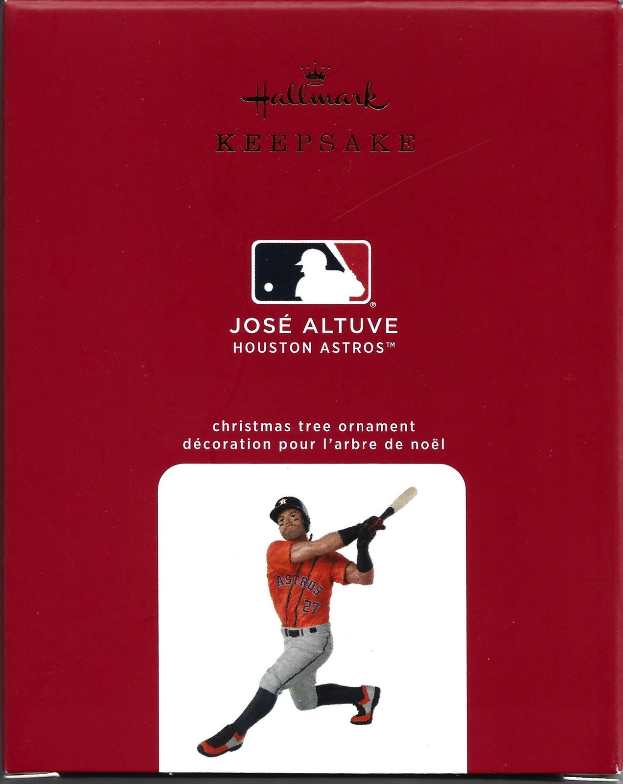 JOSE ALTUVE HOUSTON ASTROS 2020 HALLMARK MLB KEEPSAKE ORNAMENT NEW