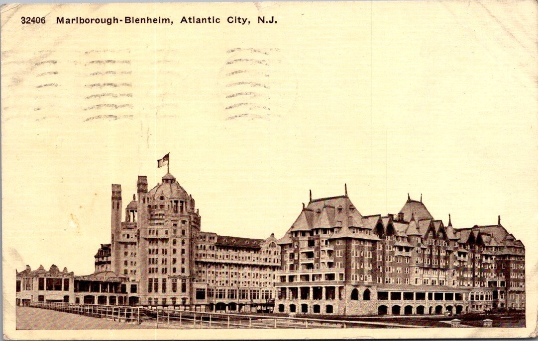 MARLBOROUGH-BLENHEIM HOTEL Atlantic City, New Jersey NJ c1911 Postcard