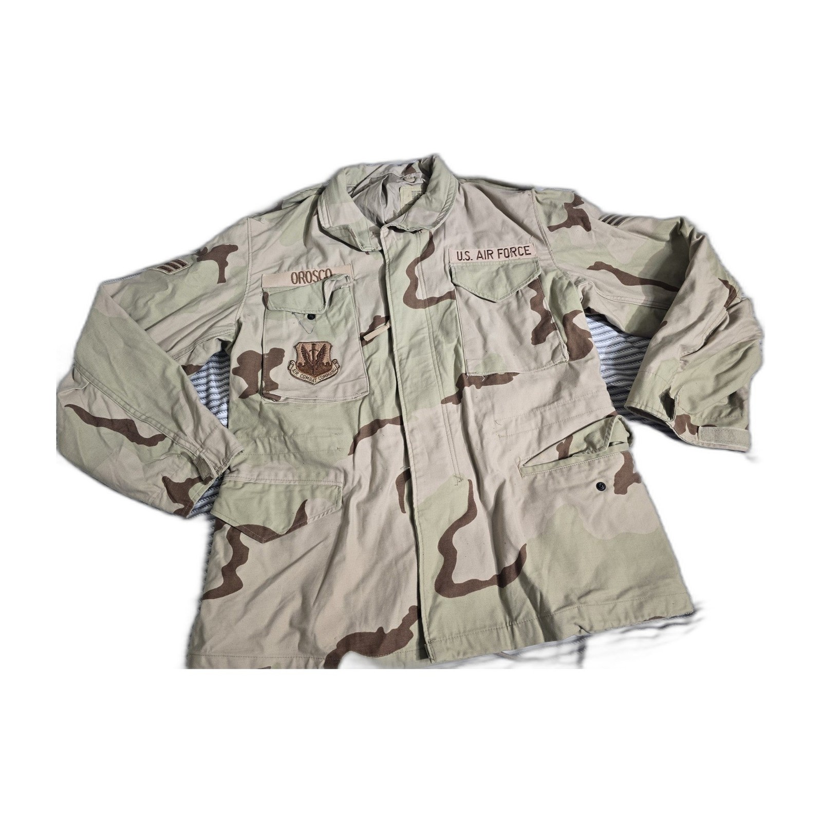 VTG US Army M-65 Field Jacket 3 Color Desert Camo Alpha Industries M Regular