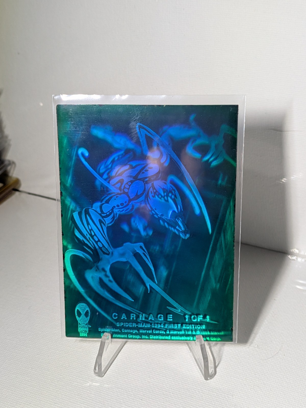 1994 Fleer Marvel Spider-Man 3D Holograms, Complete 4 Card Set 1-4. READ DISCRIP