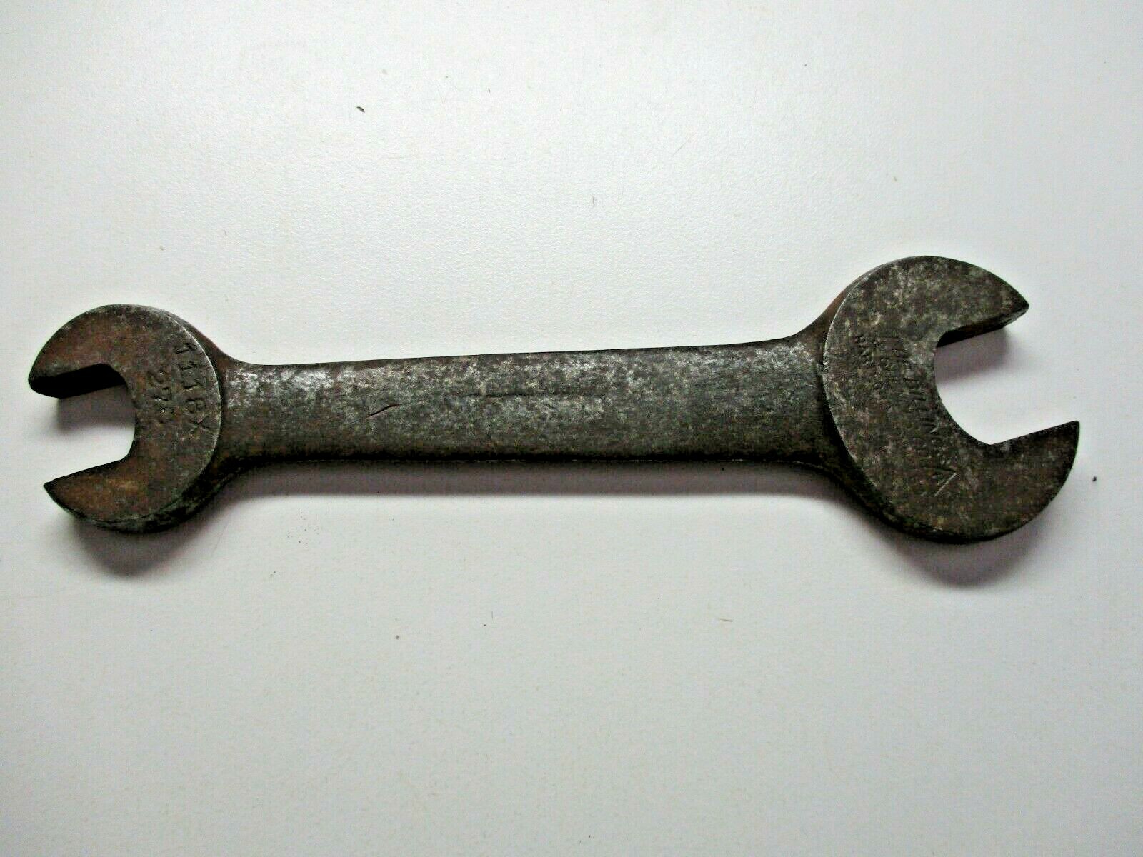 US Billings Spencer B Triangle 1118X 27C Open End Wrench 3/8 Cap Nut SAE Antique