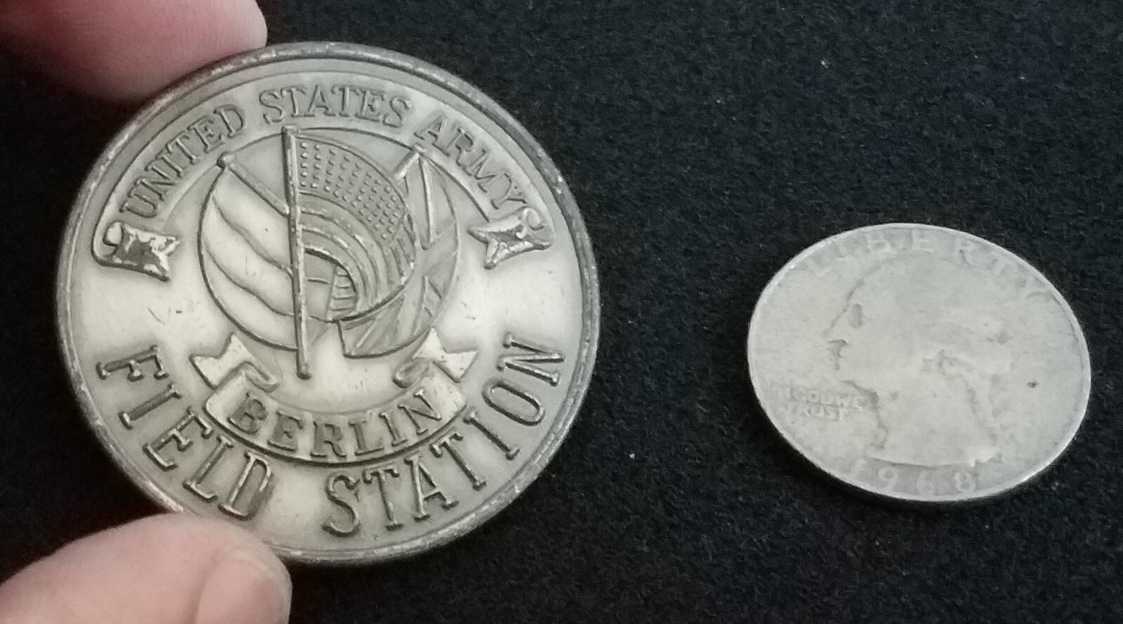 HISTORIC Cold War NSA CIA Army Berlin Field Station Teufelsberg Challenge Coin