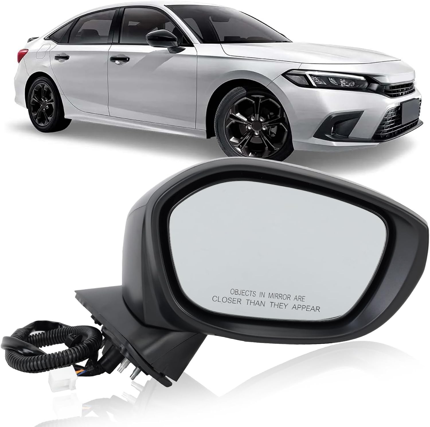Right Passenger Side Mirror Compatible With 2022 2023 2024 2025 Honda Civic Seda Right Passenger Side Mirror Compatible With 2022 2023 2024 2025 Honda Civic Seda